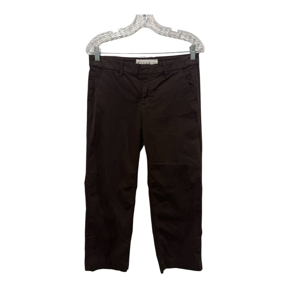 Frank & Eileen Pants Women’s 4 Brown Westport Chino Wide Leg Cropped